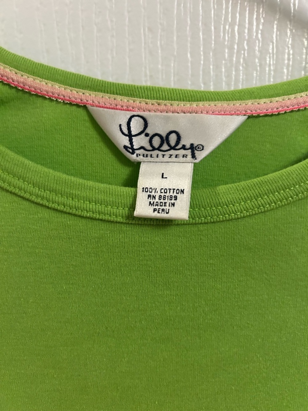 Lilly Pulitzer Girls Lime Green Short Sleeve Tee - Picture 4 of 4